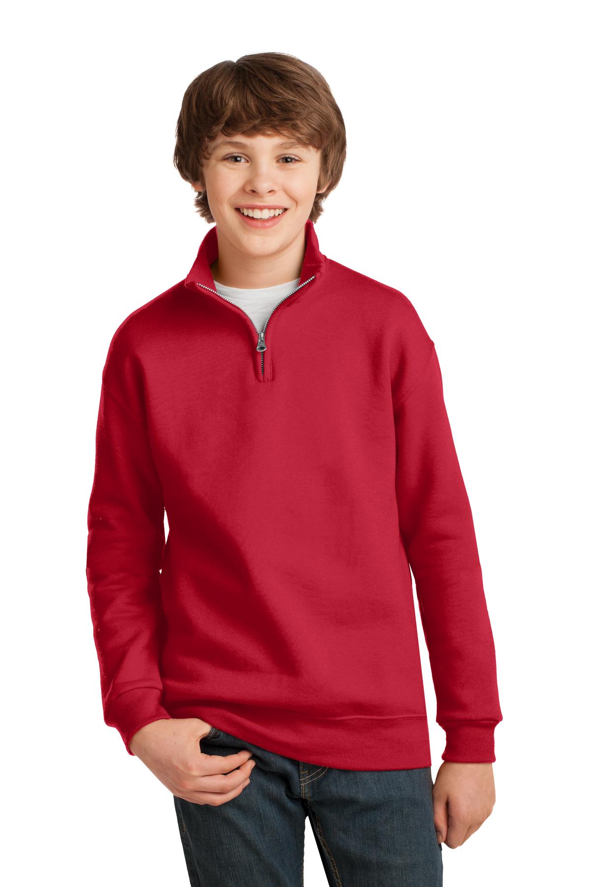 DISCONTINUED Jerzees® Youth NuBlend® 1/4-Zip Cadet Collar Sweatshirt 995Y