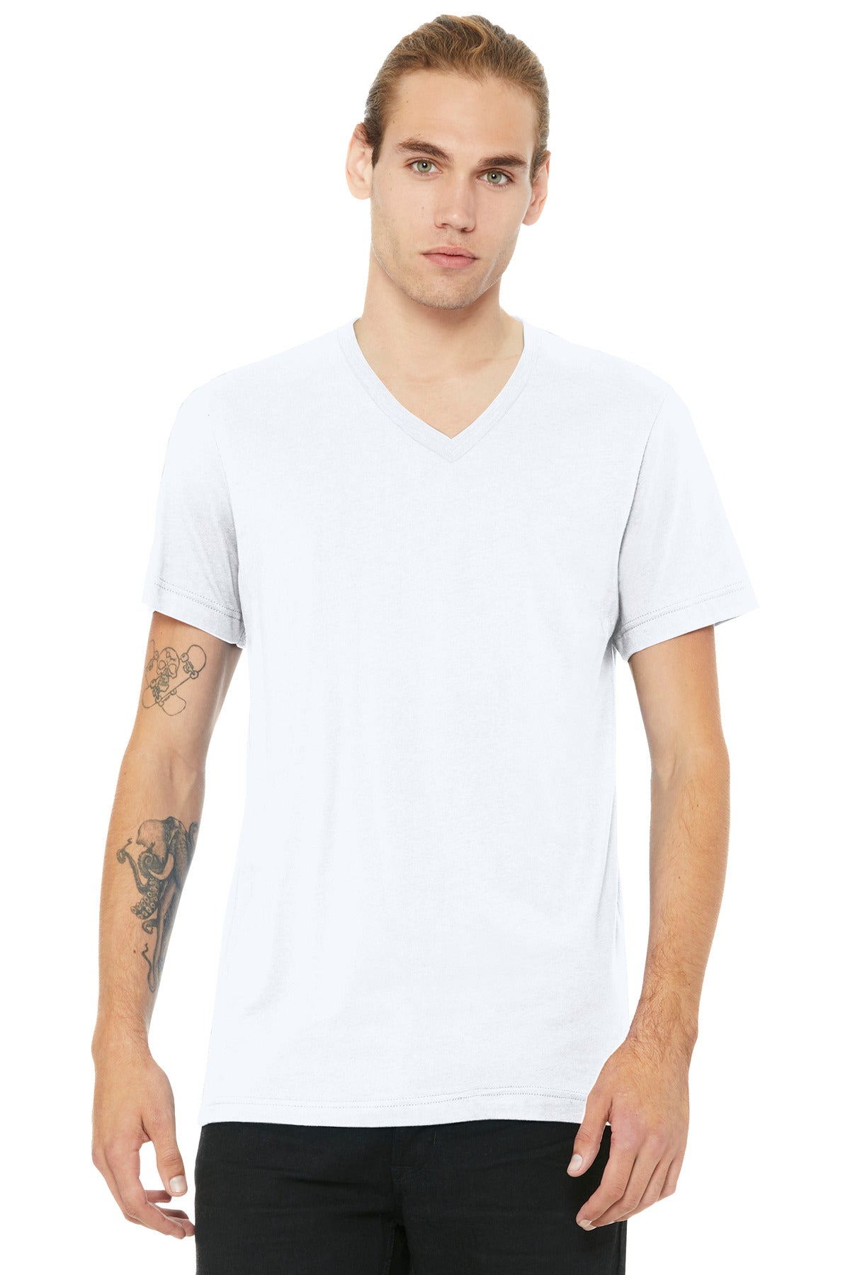 BELLA+CANVAS® Unisex Heather CVC V-Neck Tee BC3005CVC