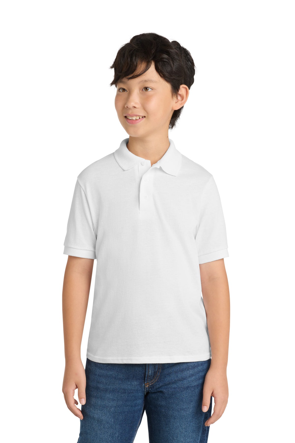 Port & Co™ Youth Core Blend Jersey Knit Polo. KP55Y