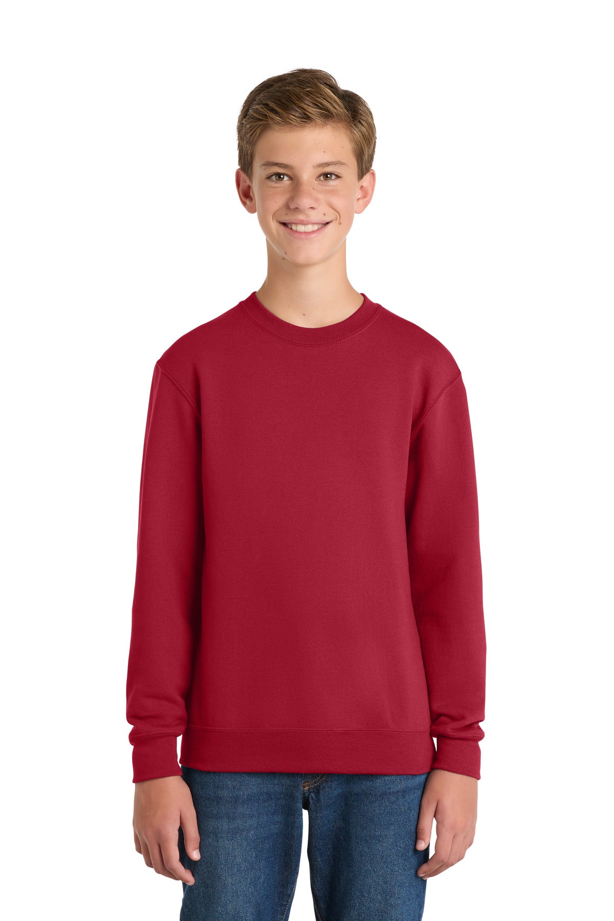 DISCONTINUED Port & Co™ Youth Core Fleece Crewneck Sweatshirt. PC90Y