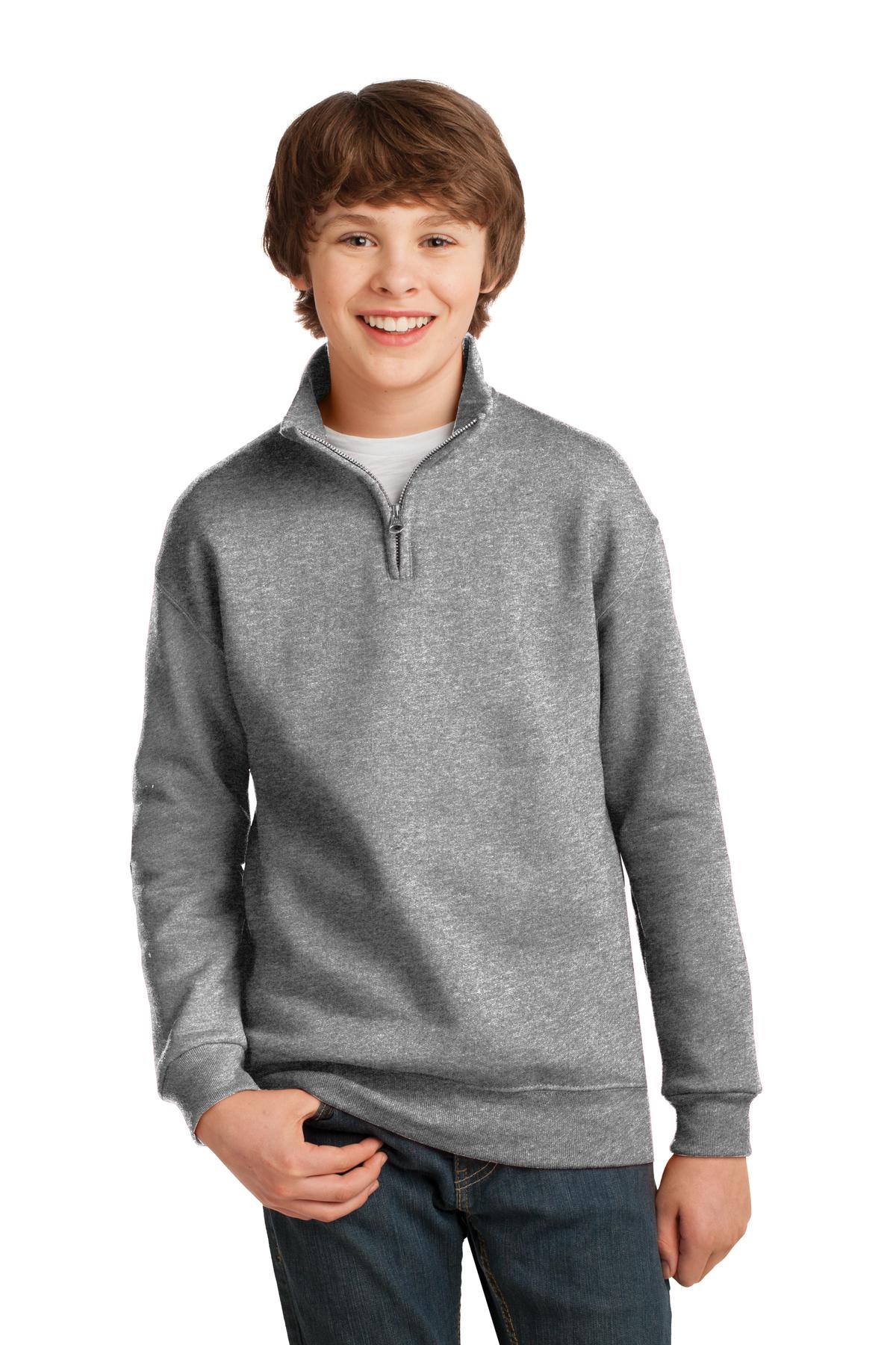 DISCONTINUED Jerzees® Youth NuBlend® 1/4-Zip Cadet Collar Sweatshirt 995Y