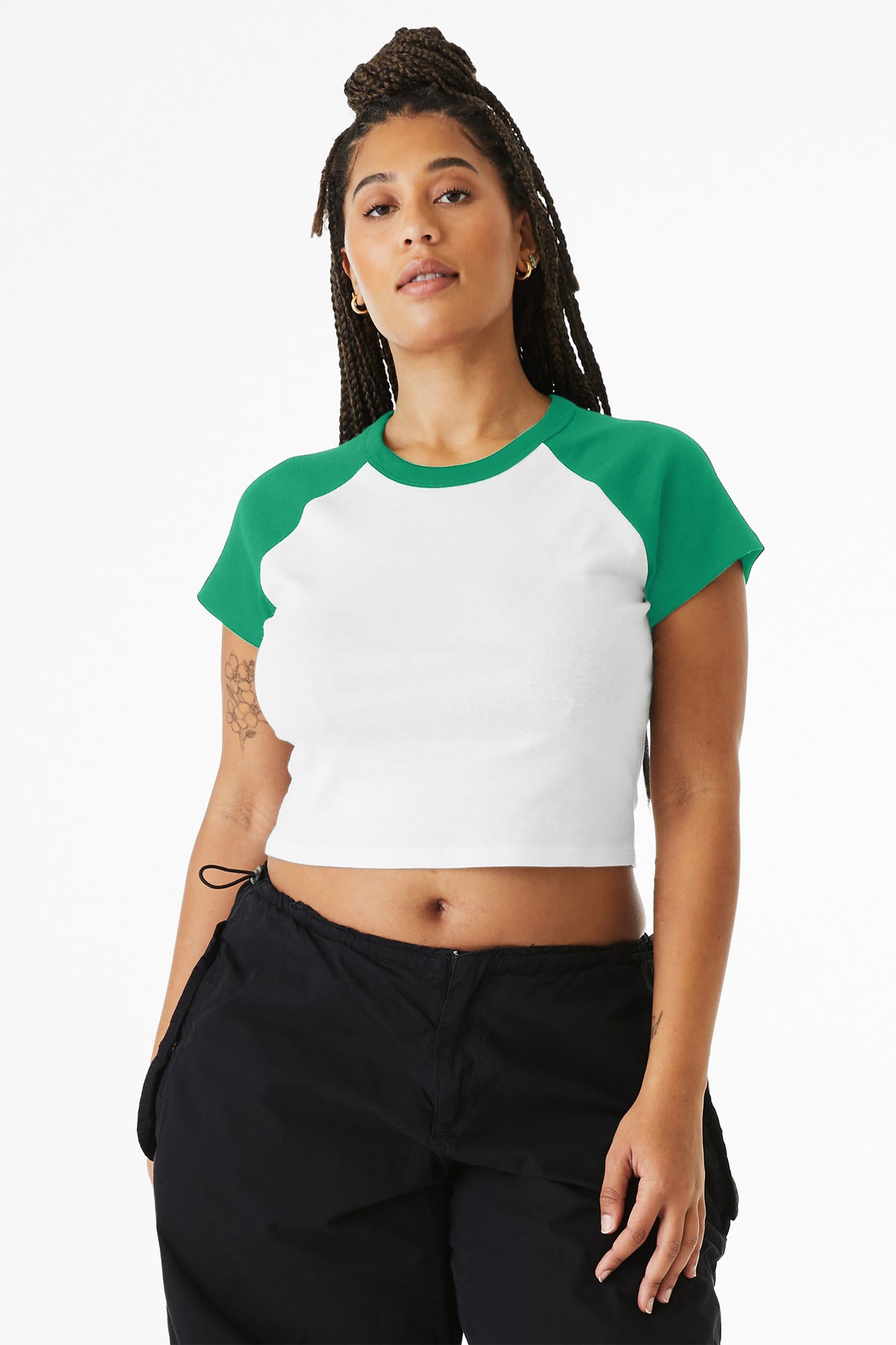 BELLA+CANVAS® Women's Micro Rib Raglan Baby Tee BC1201