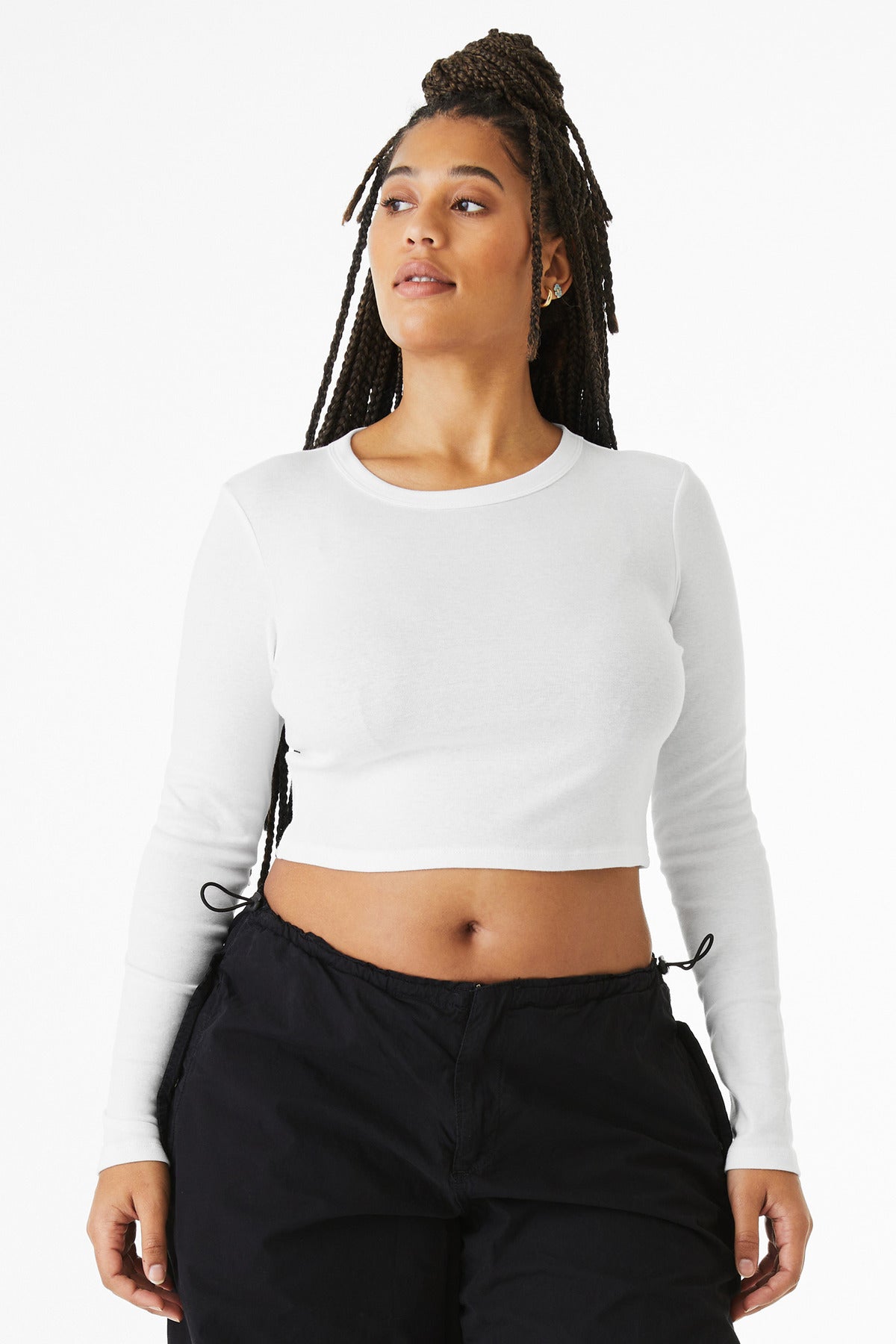 BELLA+CANVAS® Women's Micro Rib Long Sleeve Baby Tee BC1501