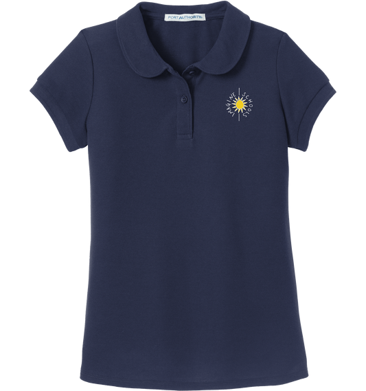 Middle School - Youth Size Girls Silk Touch ™ Peter Pan Collar Polo