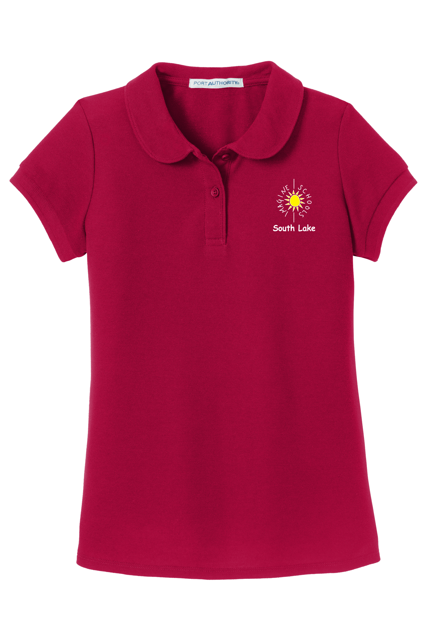 Middle School - Youth Size Girls Silk Touch ™ Peter Pan Collar Polo