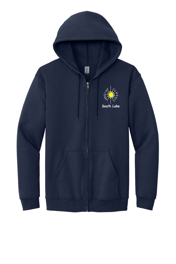 Adult: Heavy Full Zip Hooded Sweatshirt (Elementary)