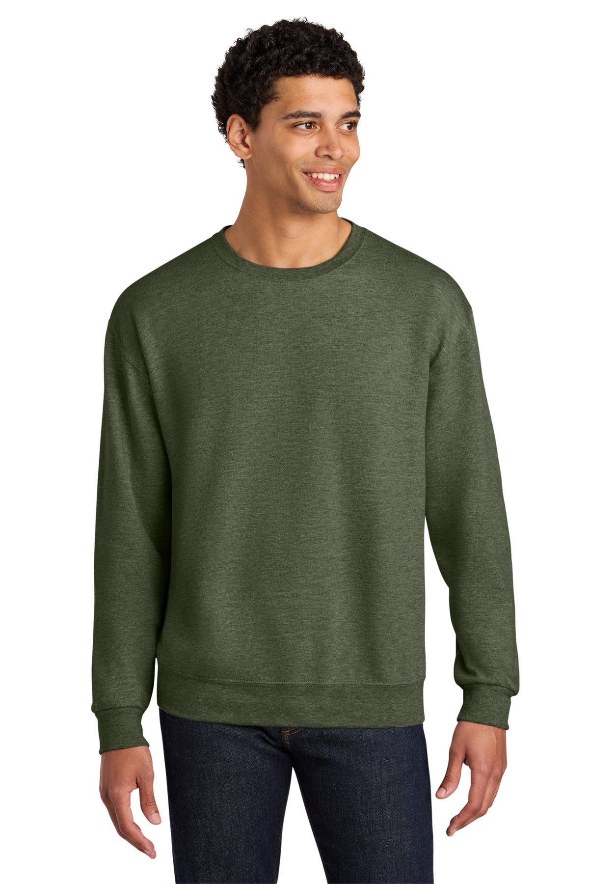 Jerzees Ultimate™ Unisex CVC Ring Spun Crewneck Sweatshirt IC48M