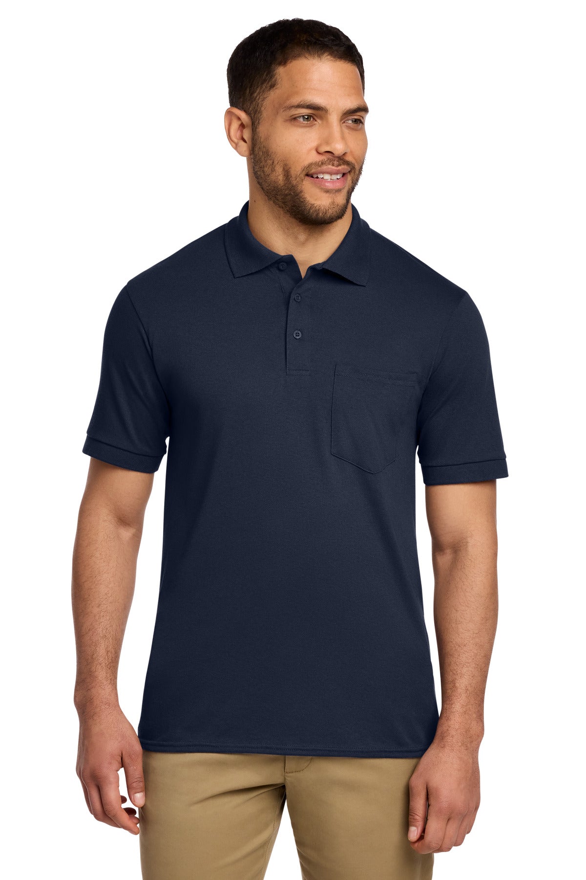 Port & Co™ Core Blend Jersey Knit Pocket Polo. KP55P