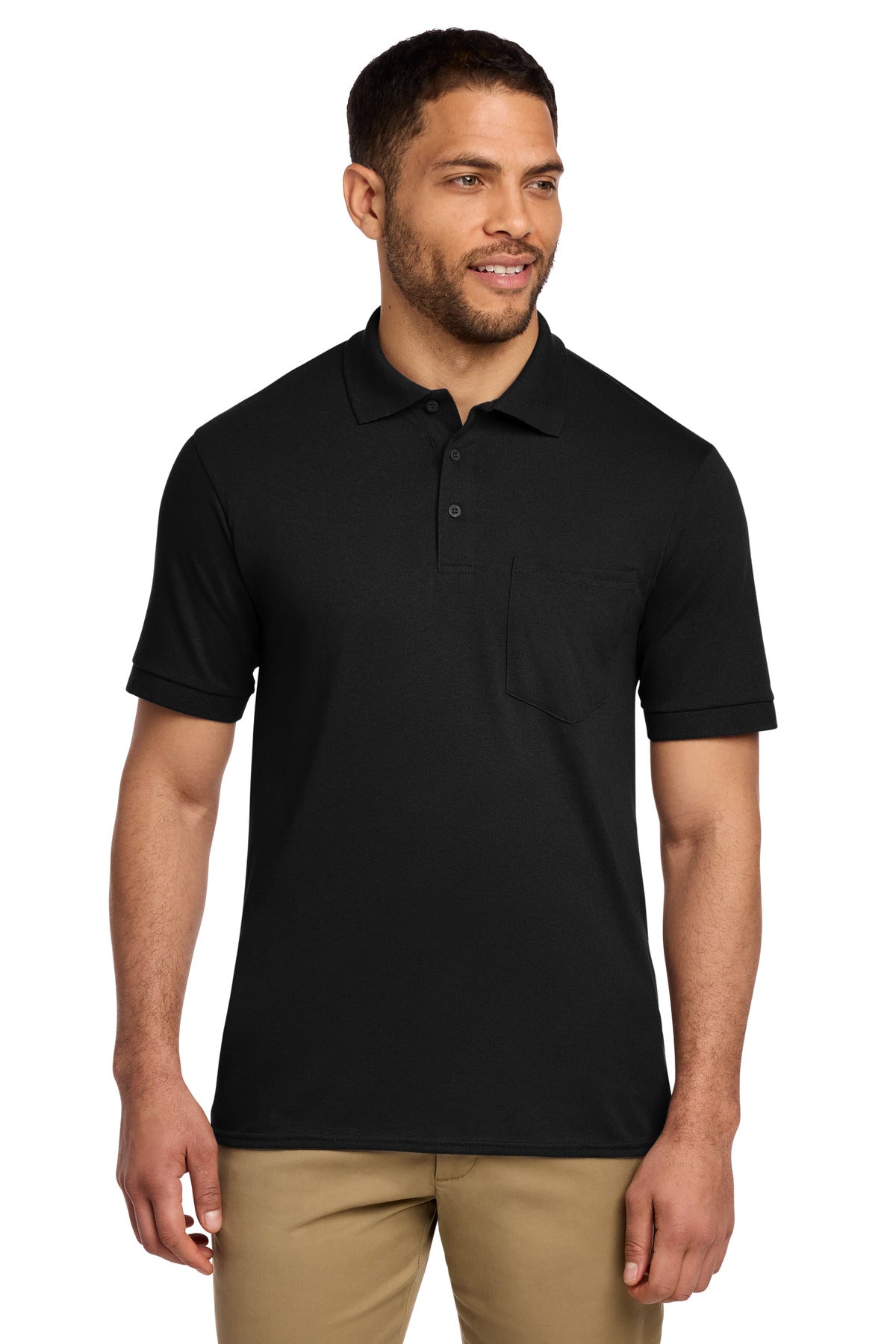 Port & Co™ Core Blend Jersey Knit Pocket Polo. KP55P