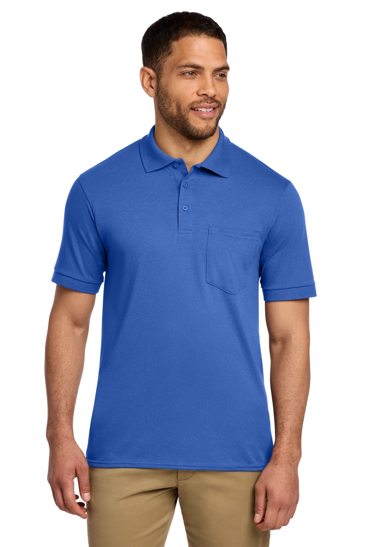 Port & Co™ Core Blend Jersey Knit Pocket Polo. KP55P