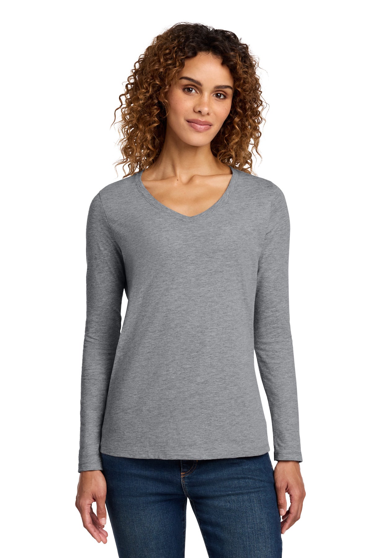 Port & Co™ Women's Long Sleeve Fan Favorite V-Neck Tee. LPC450VLS