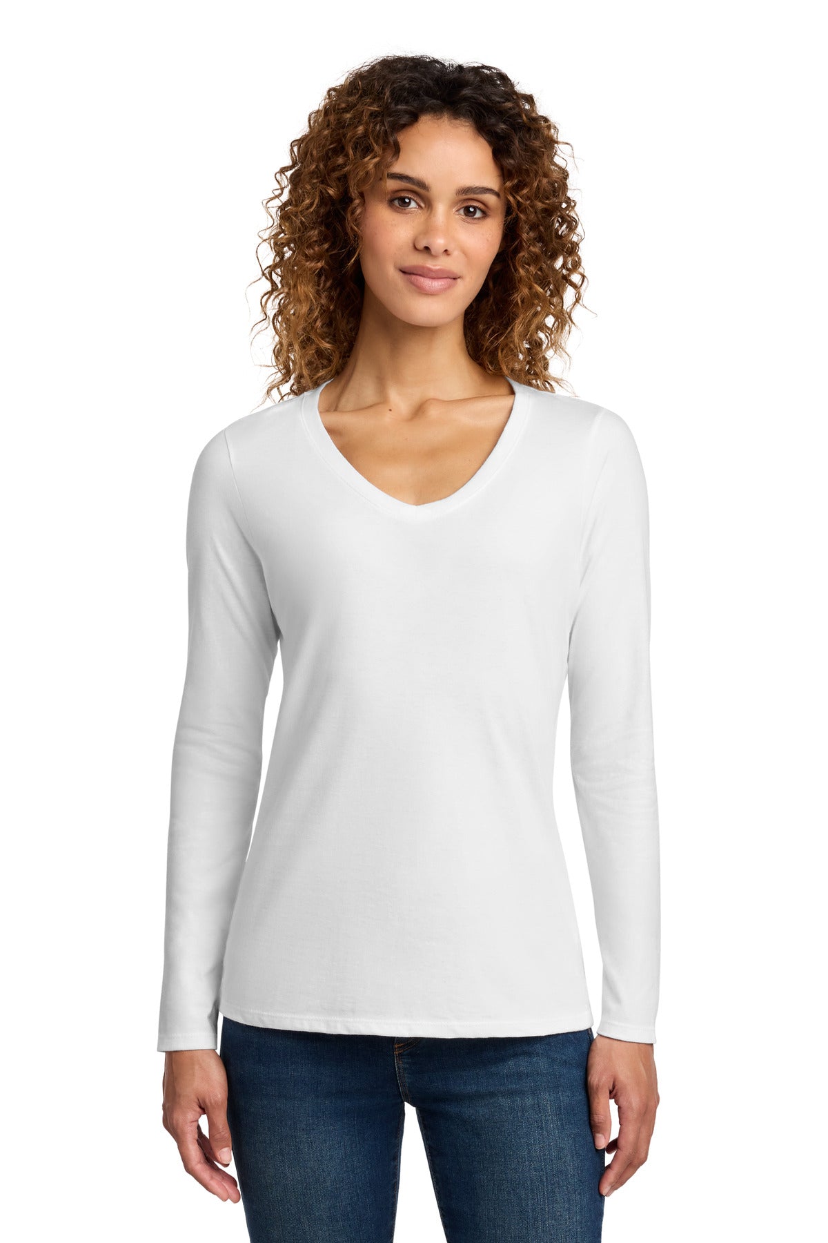 Port & Co™ Women's Long Sleeve Fan Favorite V-Neck Tee. LPC450VLS