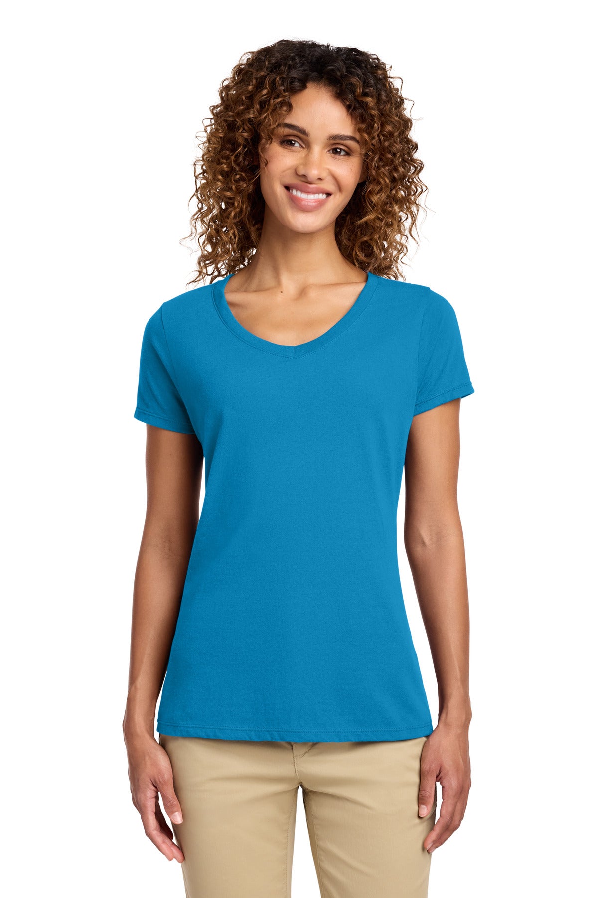 Port & Co™ Women's Fan Favorite V-Neck Tee. LPC450V