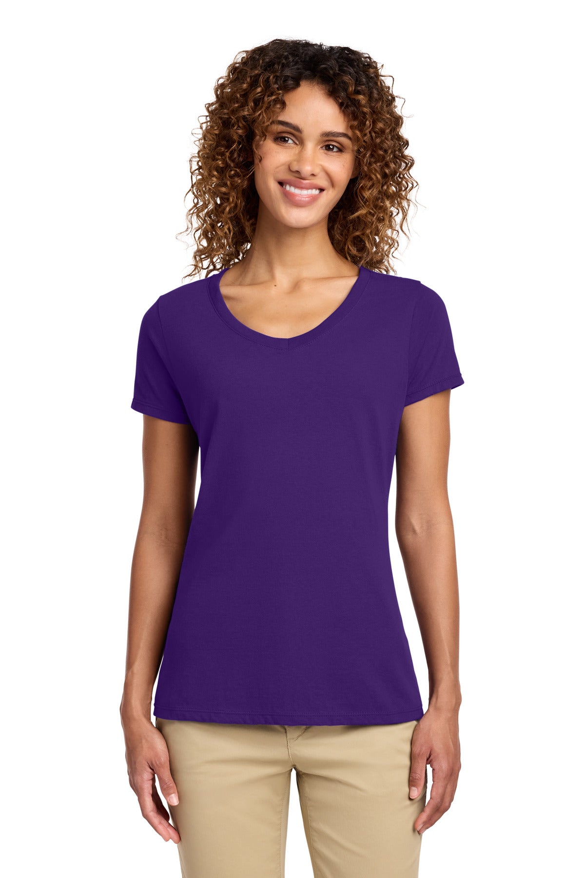 Port & Co™ Women's Fan Favorite V-Neck Tee. LPC450V