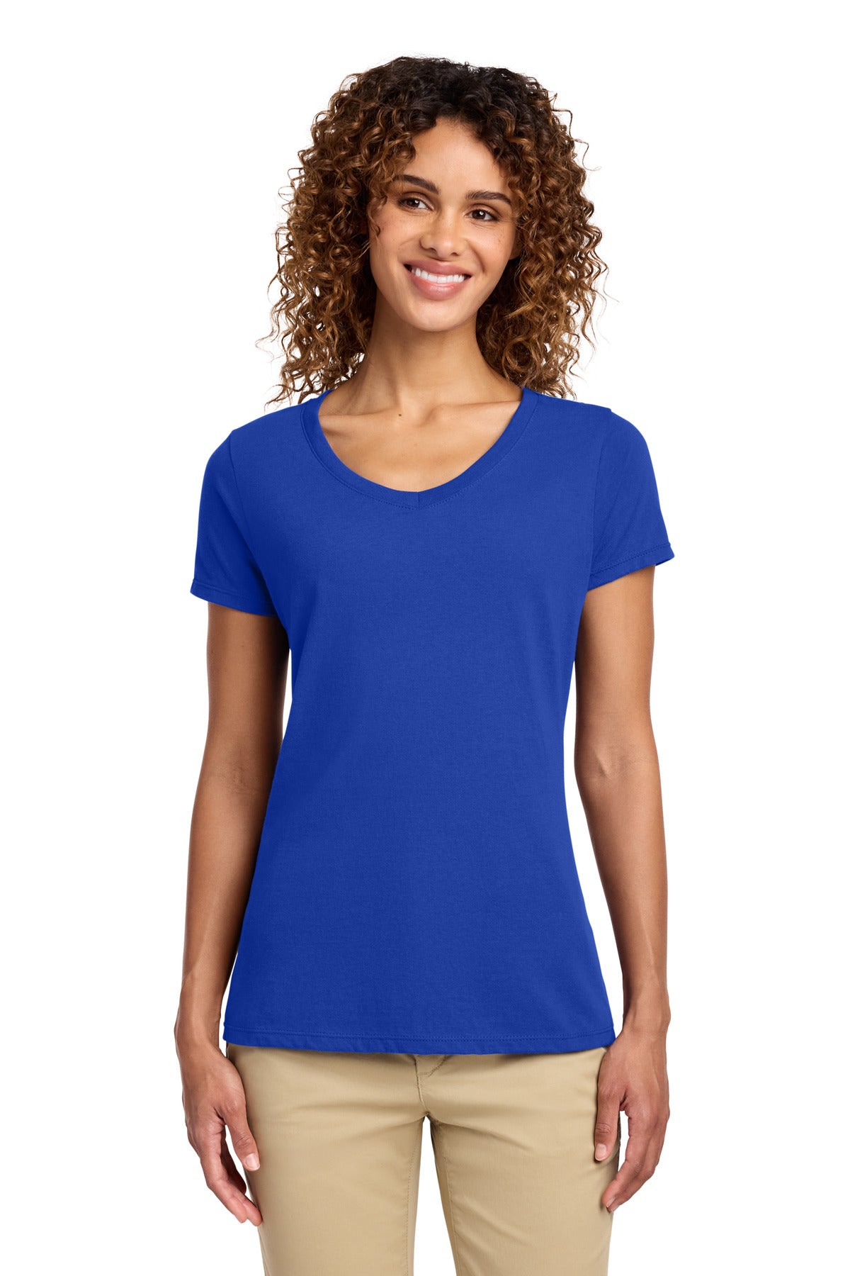 Port & Co™ Women's Fan Favorite V-Neck Tee. LPC450V