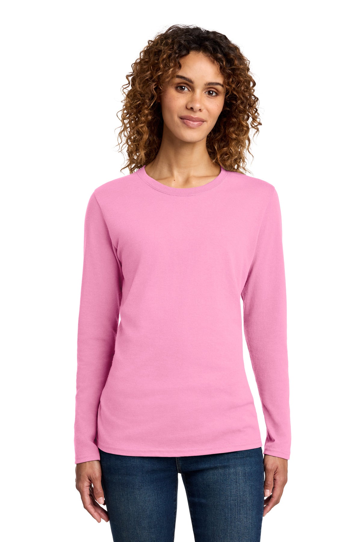 Port & Co™ Women's Long Sleeve Core Cotton Tee. LPC54LS
