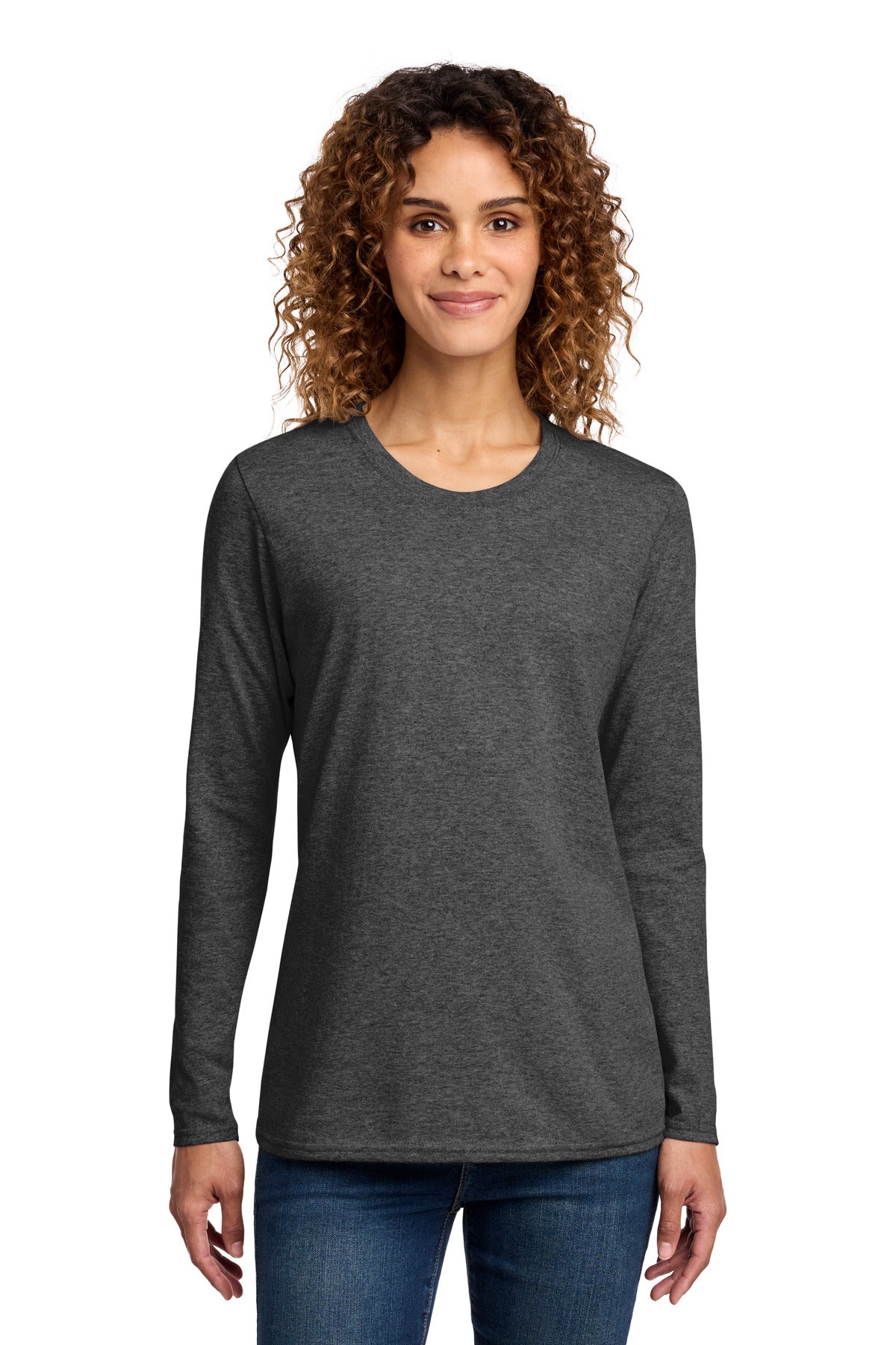 Port & Co™ Women's Long Sleeve Core Cotton Tee. LPC54LS