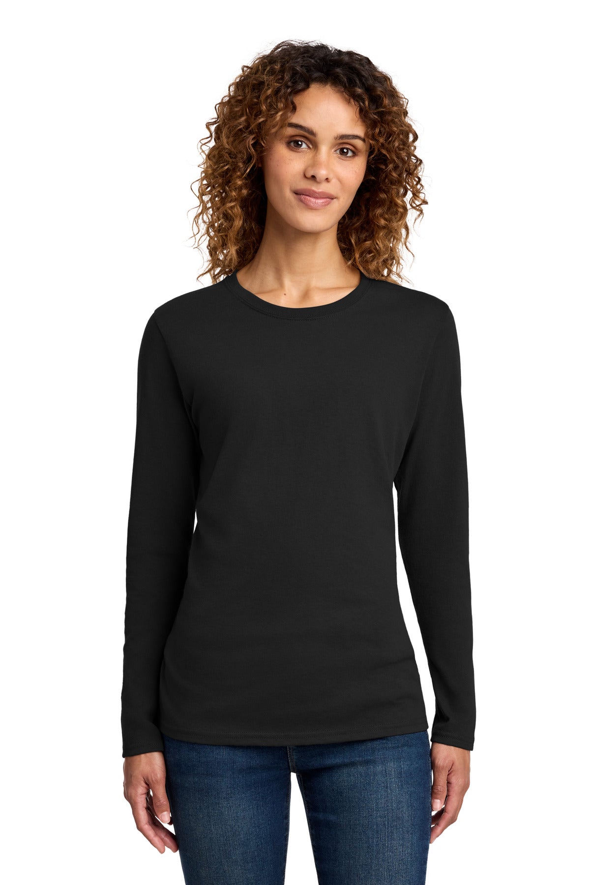 Port & Co™ Women's Long Sleeve Core Cotton Tee. LPC54LS