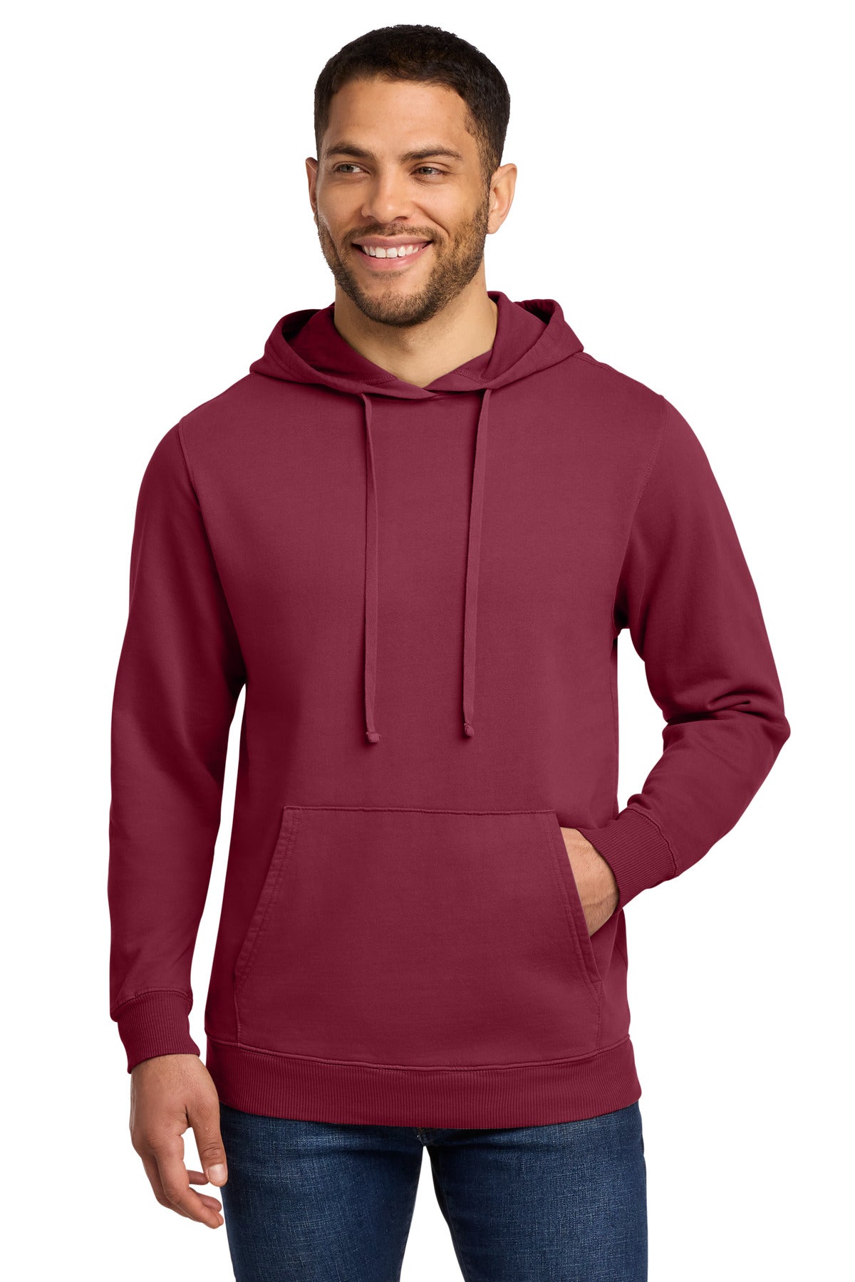 Port & Co™ Beach Wash® Garment-Dyed Pullover Hooded Sweatshirt. PC098H