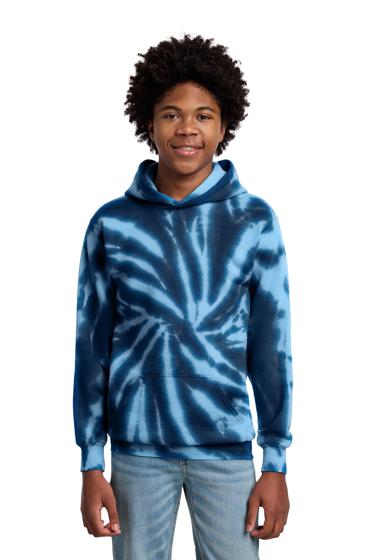 Port & Co™ Youth Tie-Dye Pullover Hooded Sweatshirt. PC146Y