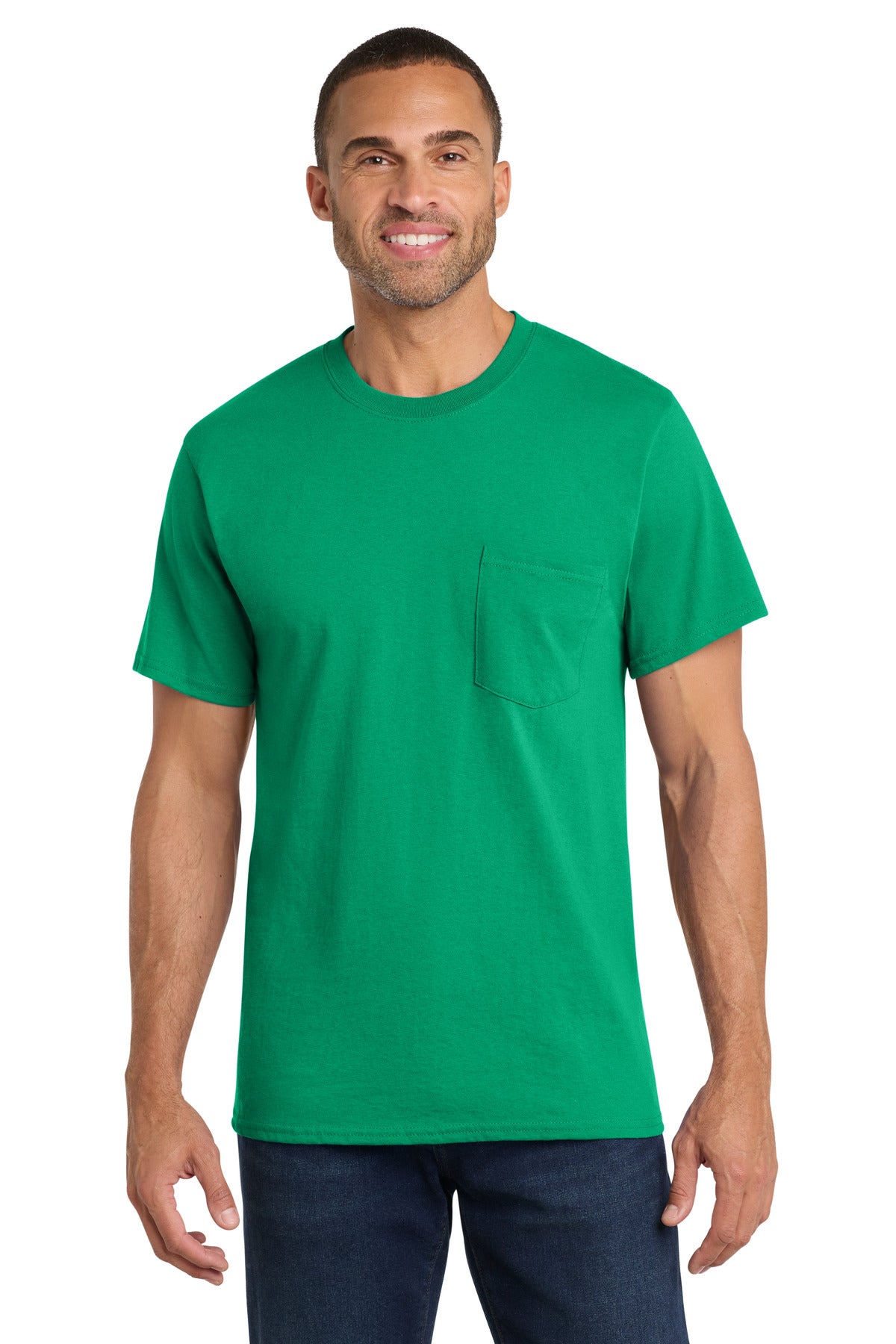Port & Co™ Core Cotton Pocket Tee. PC54P