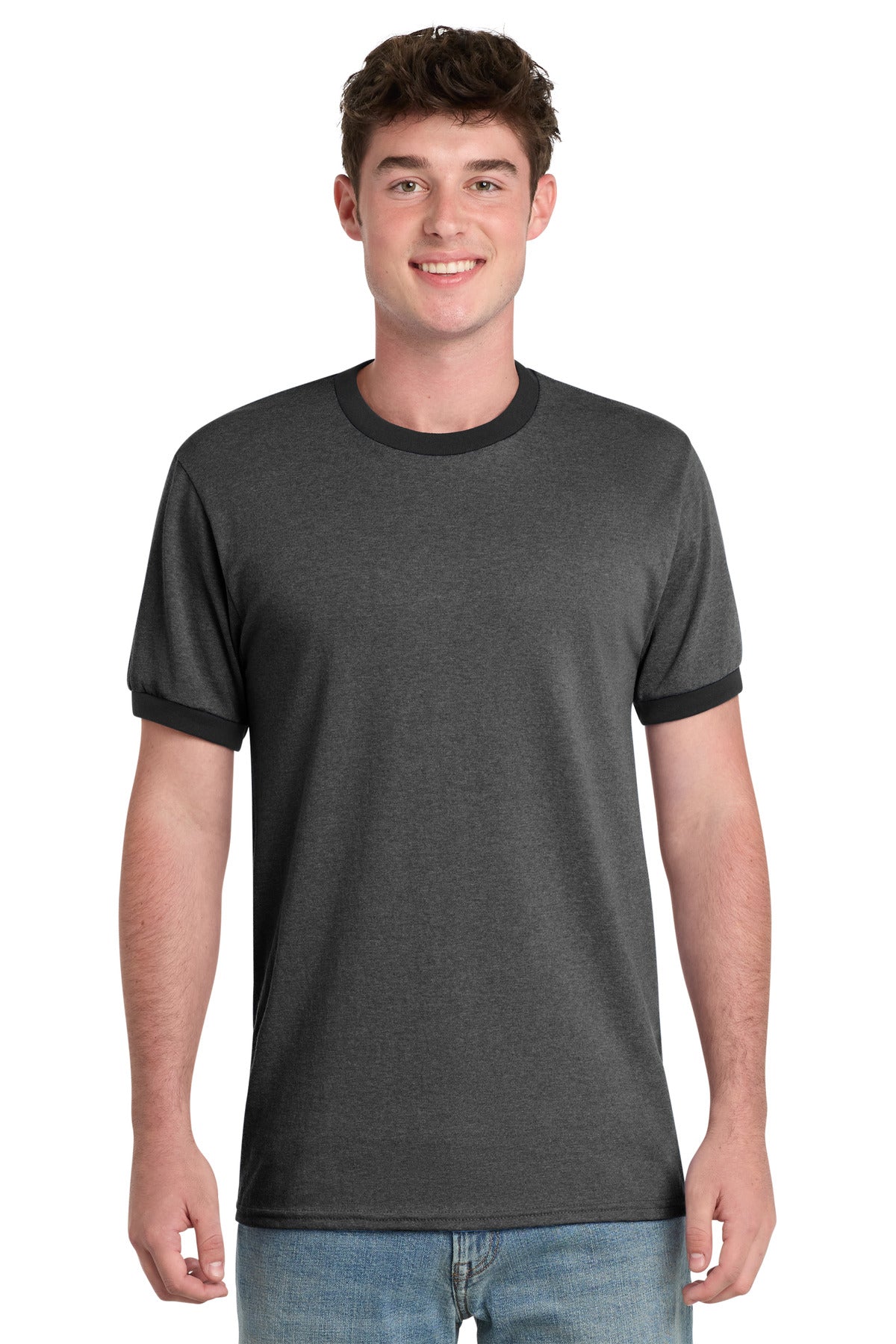 Port & Co™ Core Cotton Ringer Tee.  PC54R