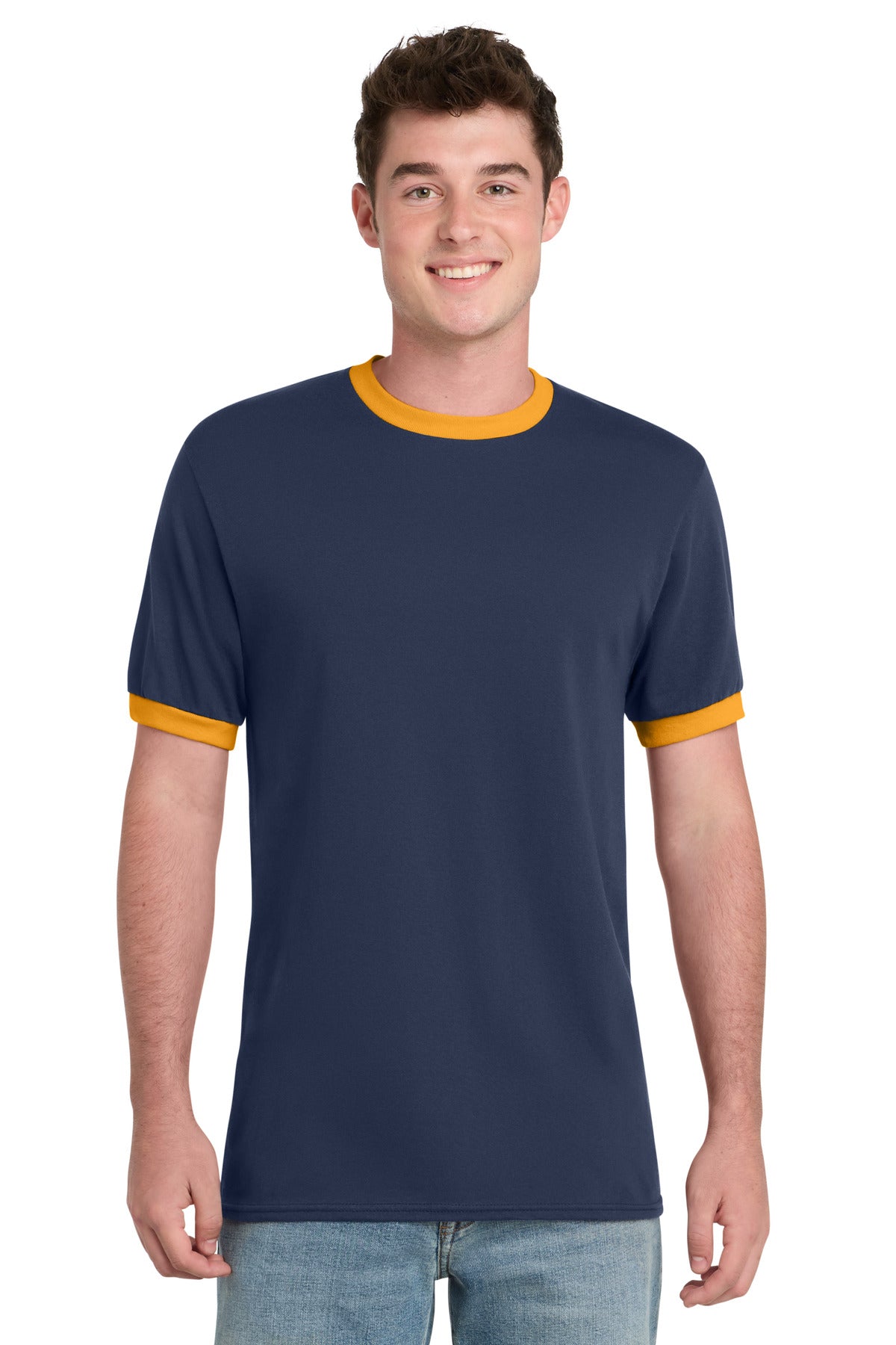 Port & Co™ Core Cotton Ringer Tee.  PC54R