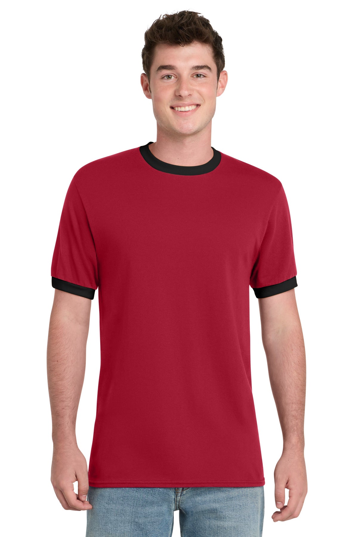 Port & Co™ Core Cotton Ringer Tee.  PC54R