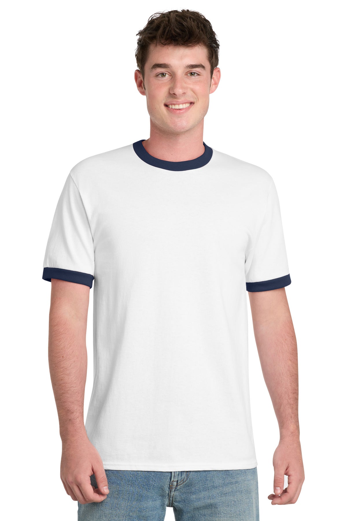 Port & Co™ Core Cotton Ringer Tee.  PC54R