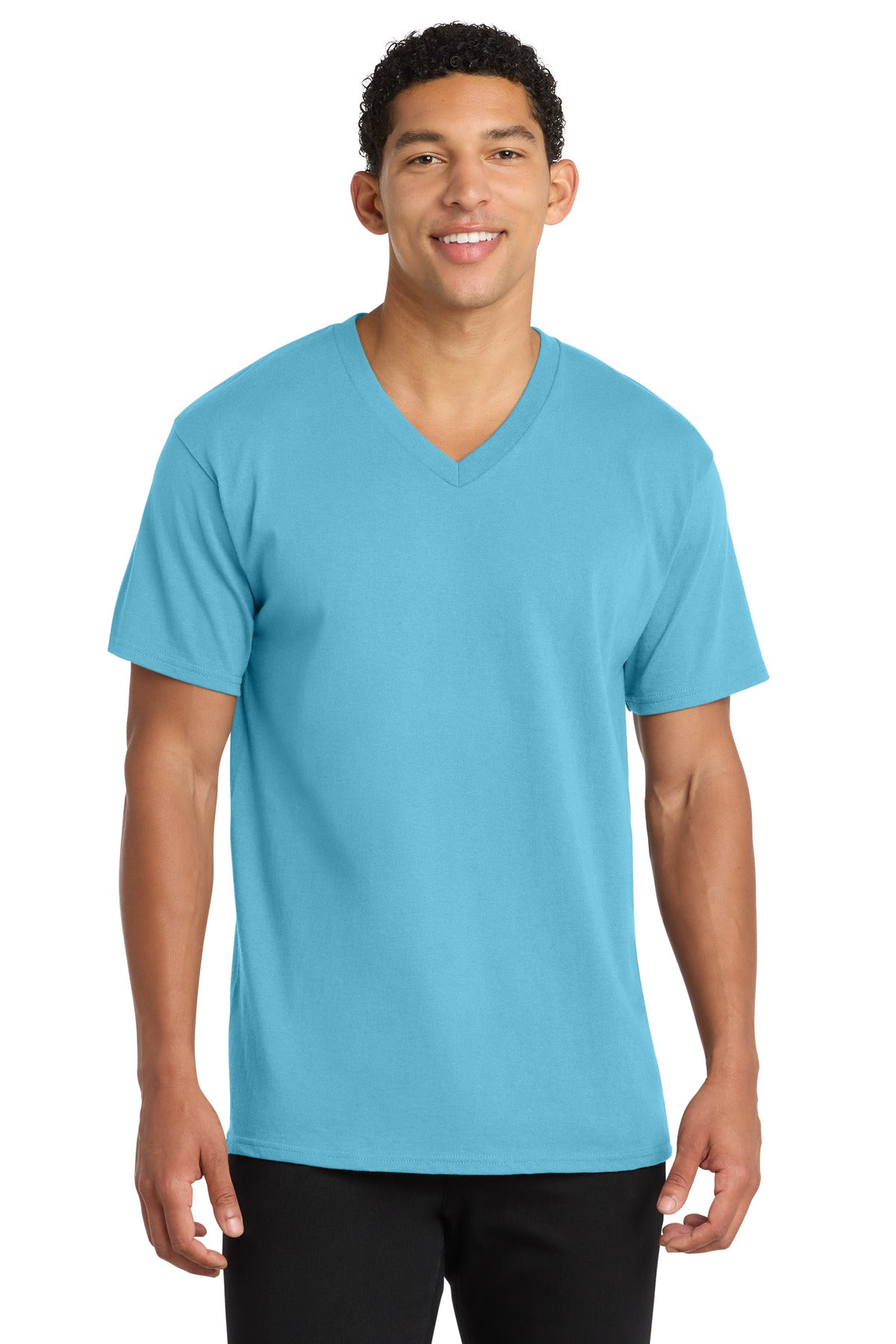 Port & Co™ Core Cotton V-Neck Tee. PC54V