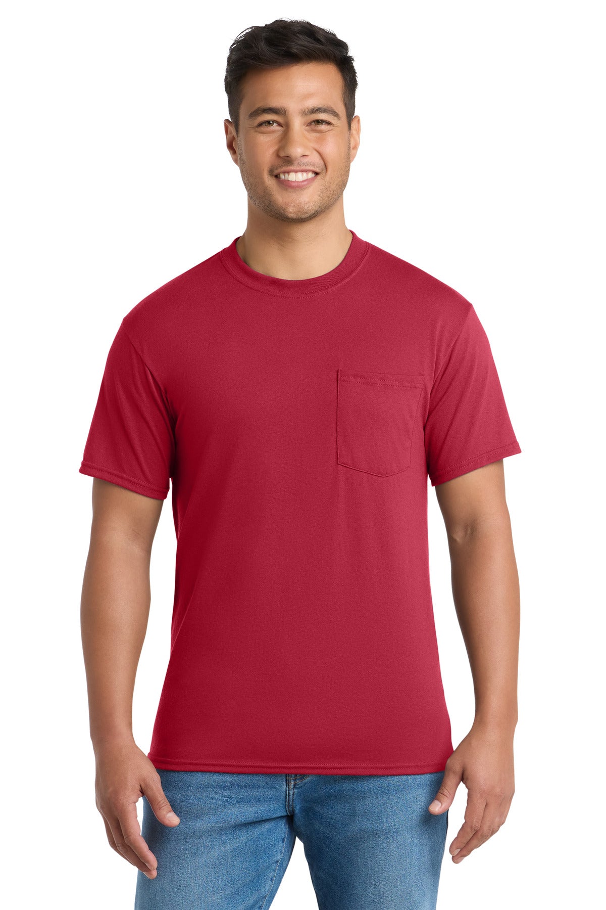 Port & Co™ Core Blend Pocket Tee. PC55P