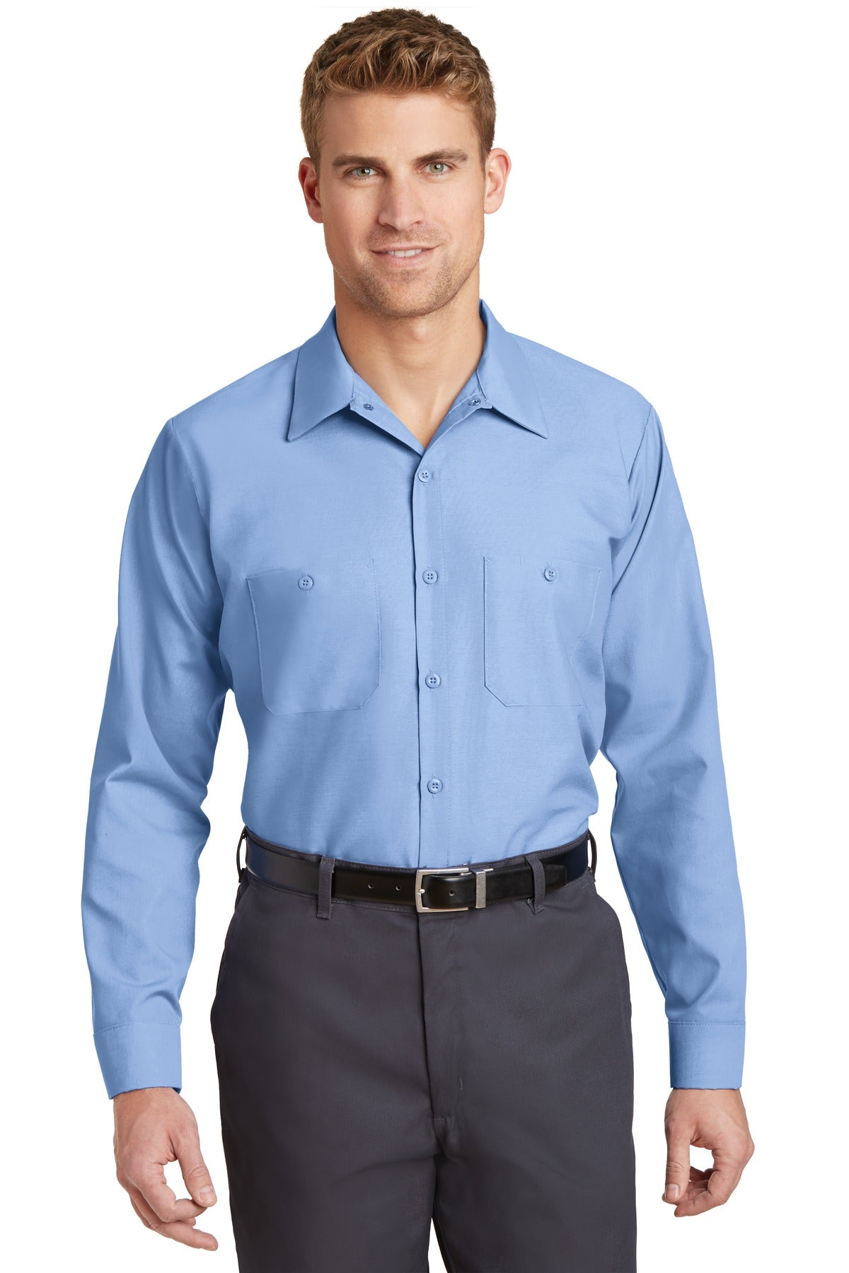 Red Kap® Long Size, Long Sleeve Industrial Work Shirt. SP14LONG